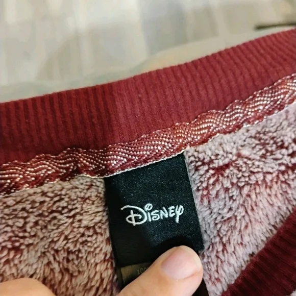 Disney Maroon and Cream Mickey Mouse Pajama Set - Picture 3 of 16